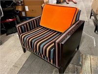David Edward Chair blk stripe orange  WDD000531