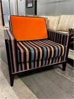 David Edward Chair blk stripe orange  WDD000531