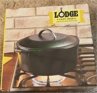 Lodge cast-iron Dutch oven - 5 quart - in the box