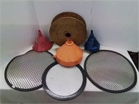 Air filters, funnels and a spool