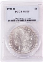 Coin 1904-O Morgan Silver Dollar PCGS MS65