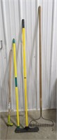 Lot Of Tools including rubber push broom, small