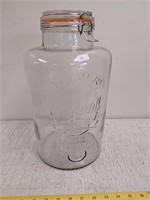 Large vintage glass jar