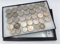 Collection of 34 Coins Including 29-Eisenhower