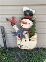 Metal snowman decoration