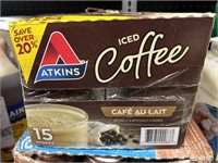 Atkins iced coffee protein shake 15 ct