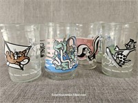 Vintage Welch's Jelly Jar Glasses Tom & Jerry,