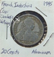 1945 French Indochina coin