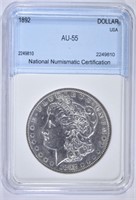 1892 MORGAN DOLLAR NNC AU BU