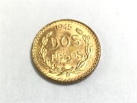 1 1945 Dos Pesos Gold Coin