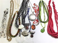 Group of 13 Beaded & Other Necklaces