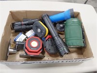 assortment of flash lights