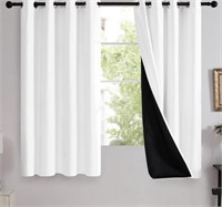 DECONOVO WHITE BLACKOUT CURTAINS FOR BEDROOM, 2