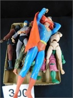 Action figures: Superman - Spiderman - Batman -