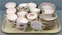Assorted Teacups & Saucers