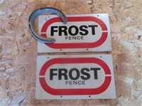 Vintage Frost Fence Signs and Horseshoe