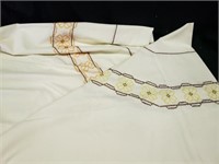 2) embroidered table clothes