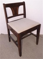 Vintage Wood Sewing Chair with Seat Drawer