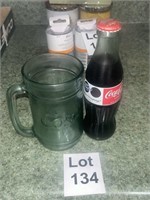 Vintage Coca Cola Mug and Glass Bottle