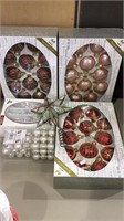 6 boxes of like new Christmas tree ornaments with