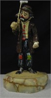 VNTG Chezem's Stone & Metal Clown Figurine 8.5"H