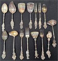 N - LOT OF VINTAGE SPOONS & FORKS (P7)