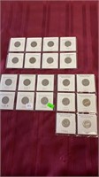 14 OLD JEFFERSON NICKELS & 6 UNCIRC JEFFERSON