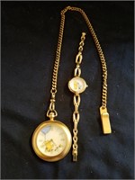 Winnie the Pooh pocket watch with watch