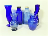 Blue Glass Vases