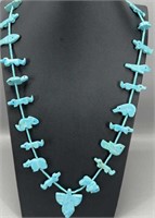 Turquoise animal fetish necklace