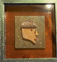 "Observing The Observer" 13x12 Petrified wood/micr