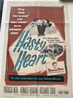 Hasty Heart 1950 vintage movie poster
