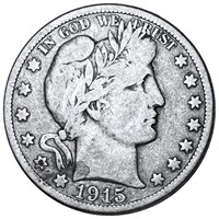 1915-S Barber Silver Half Dollar NICELY CIRCULATED