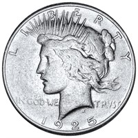 1925-S Silver Peace Dollar NICELY CIRCULATED