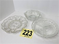 (3) Glass Dishes