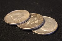 Lot of 3 Kennedy Silver Half Dollars