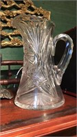 Large cut glass pitcher