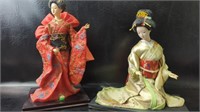 Two Kimono Geisha Dolls Figurines