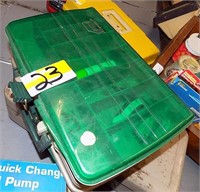 PLASTIC TACKLE BOX WITH CONTENTS