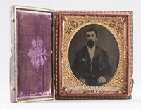 Cased Tintype, circa 1870-80s, of early Law Man