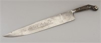 Bowie Knife, marked on ricasso, "Unwin & Rodgers"