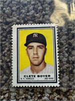1962 Topps Clete Boyer Stamp