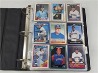 BINDER FULL OF ASSORTED BASEBALL CARDS