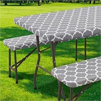 3pc SMIRIY Picnic Table Cover with Bench Covers Se
