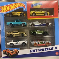 Hot Wheels 8 Basic Include 1 Exclusive Car $25