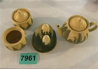 6 pc Shawnee Corn Pottery - Condition Issues