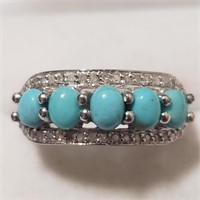 $200 Silver Turquoise Ring
