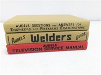 3 Vintage 1950's Audels TV,Welders, & Engineers
