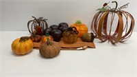Fall home decor: pumpkin paper weights, acorn