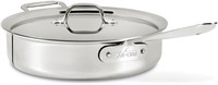 All-Clad 4 Qt Stainless Steel Saut Pan  Silver